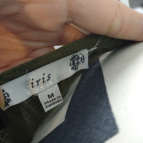 Olive lace up onesie bodysuit - Picture 3 of 4